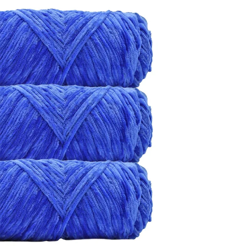 3 Pack Edelweiss DIY Material Pleuche Chenille Yarn Gold Luster Velvet Knitting Woven for Pendant / Sweater 300g 540m