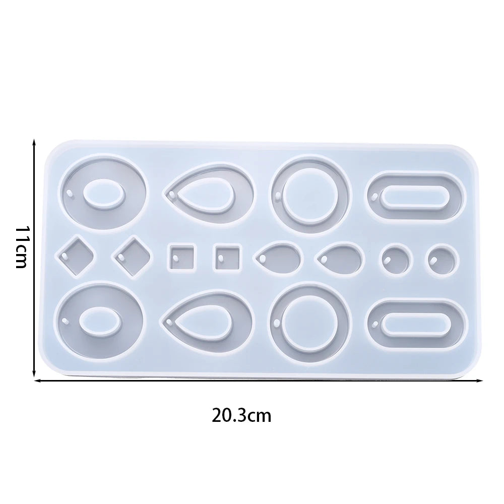 Earring Pendant Silicone Mold Epoxy Resin Jewelry Making Molds Heart Leaves Moon DIY Charms Pendant Mould Creative Jewelry Craft