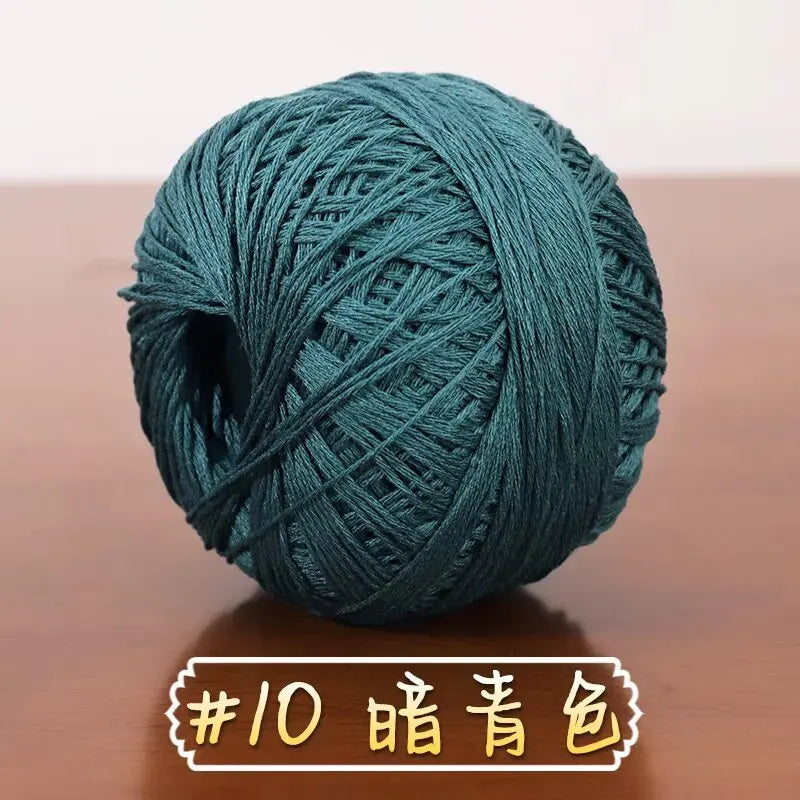 6-Strand Cotton Linen Lace Yarn Handmade Crochet Thread Medium Fine Hooking DIY Material Kit Children's Sweater Crochet Needl...