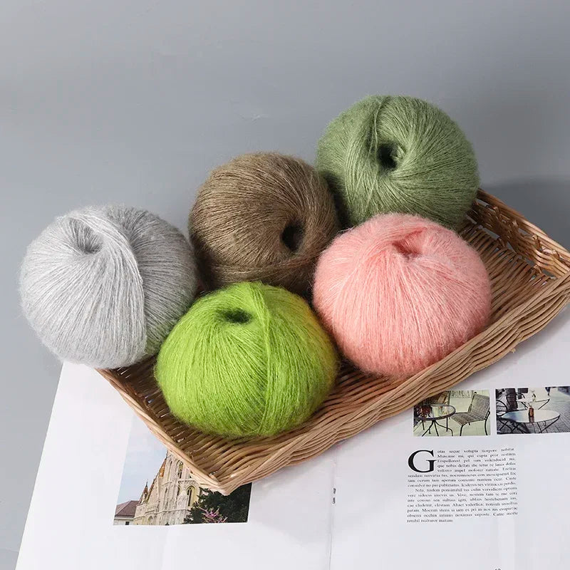 250g Crochet Mohair Yarn For Knitting Sweater Shawl Skin-Friendly Baby Wool Lace Thread ilos para tejer dedelgado Yarns 5pcs