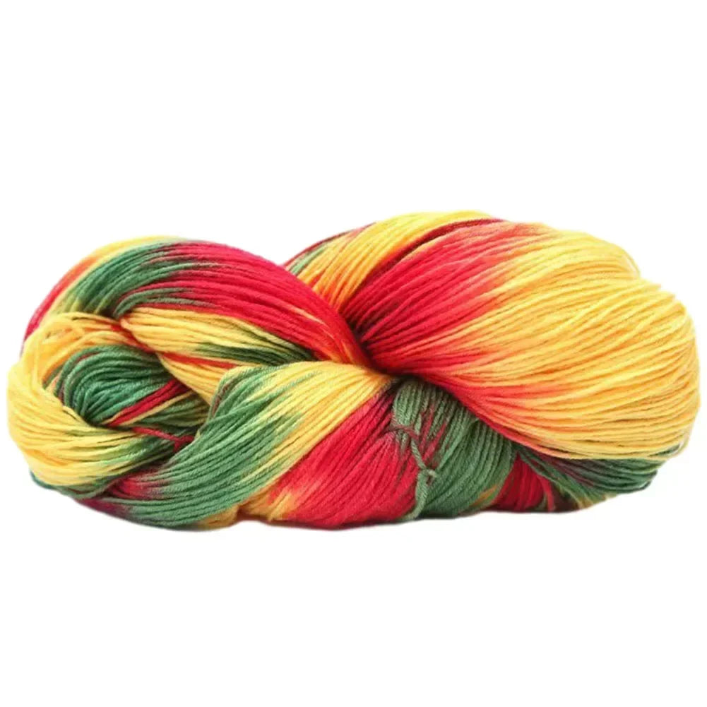 Easy To Use Diy Handmade Acrylic Yarn Baby Sweater Crochet Yarn Durability Rainbow Segment Scarf Package Content