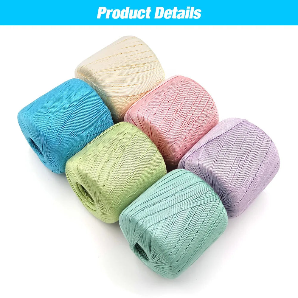 50g Lace Yarn Soft Crocheting Knitting Thread For Handmade Craft DIY Supplies Sweater Handbag Scarves Shawls Hats Making