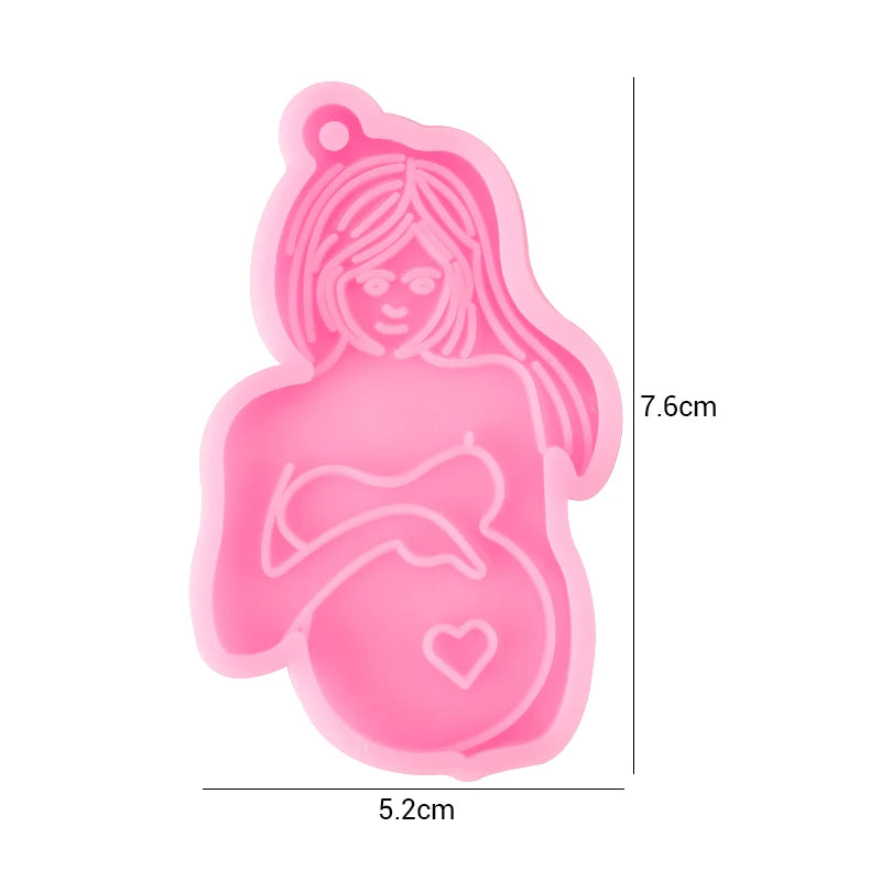 Dog Paw Print Resin Molds Heart Shape Keychain Casting Silicone Molds for Key Chain Pendant Making Epoxy Resin Craft Jewelry DIY