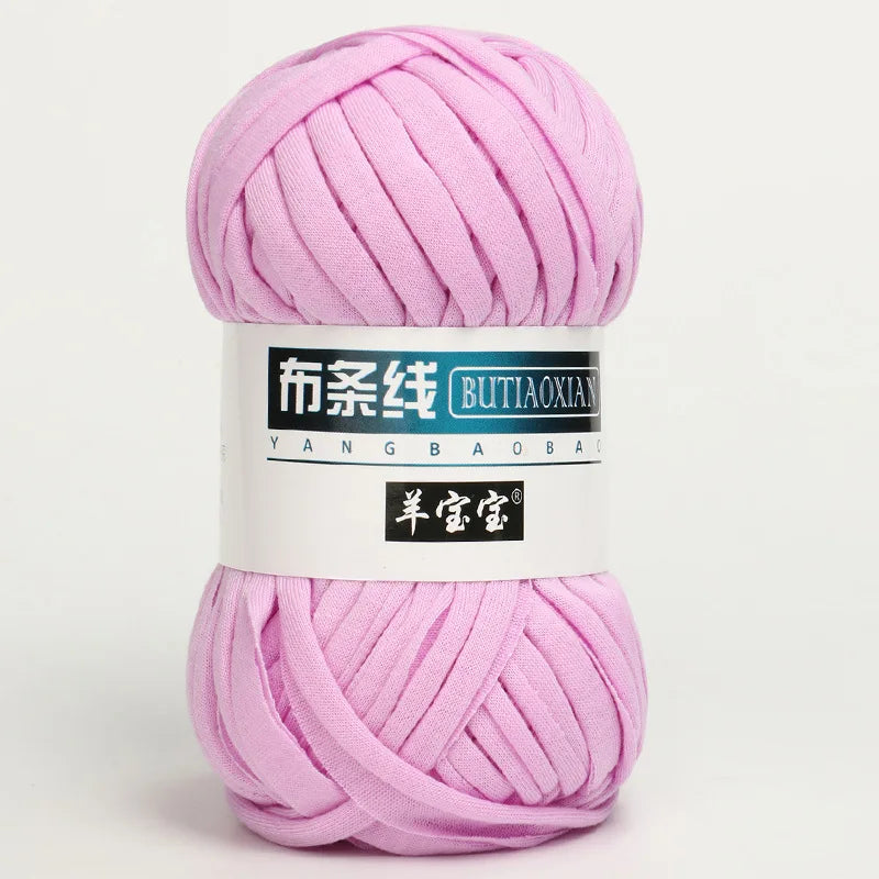 100g/pc Crocheting T Shirt Thick Soft Cloth Yarn for Hand Knitting Crochet Line Woven Handbag Blanket Thick Yarn Flat thread