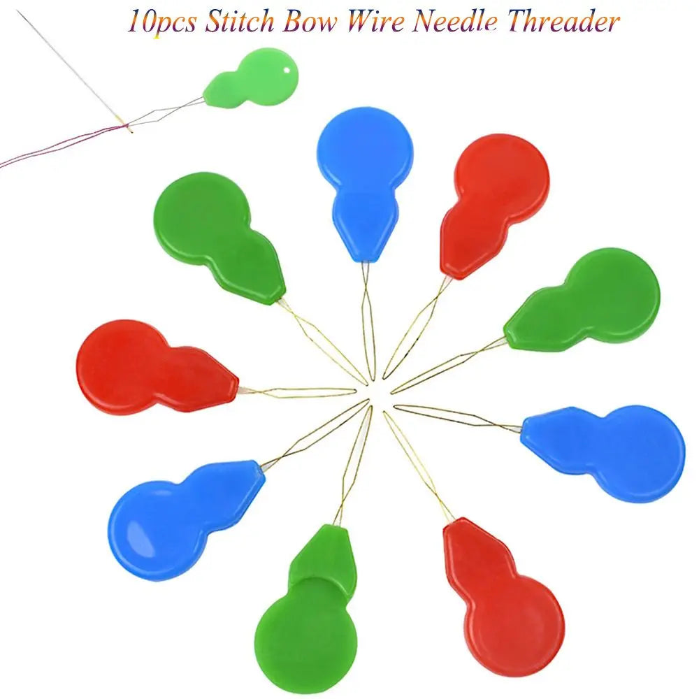 Useful Craft Tools Hand Sewing Easy Sewing Cross Bow Needle Threader Stitch Tools Sewing Stitch Wire Leader