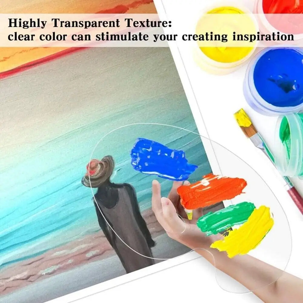 Acrylic Transparent Paint Tray Palettes Painting Pigment Pallet Gouache Drawing Supplies