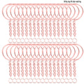 100 Pieces Set Split Key Rings with Chain and Jump Rings Bulk Kit Accessories for Keychains Lanyards Charms Jewelry DIY Crafts