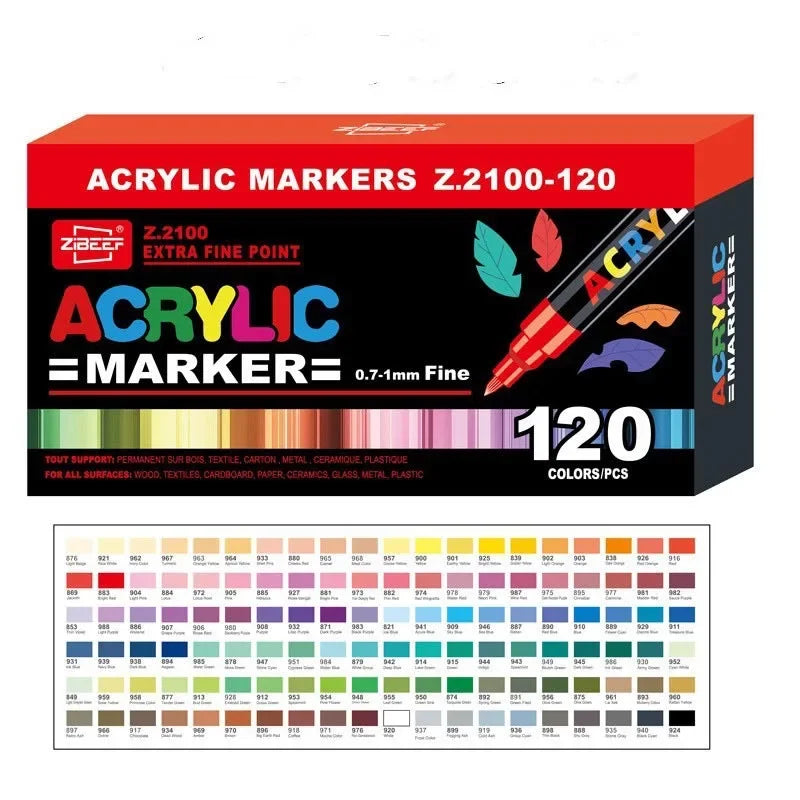 36-240 Acrylic Paint Markers, Waterproof & High Saturation for Wood,Metal,Plastic,Fabric,Glass,Ceramic Painting DIY Art Supplies