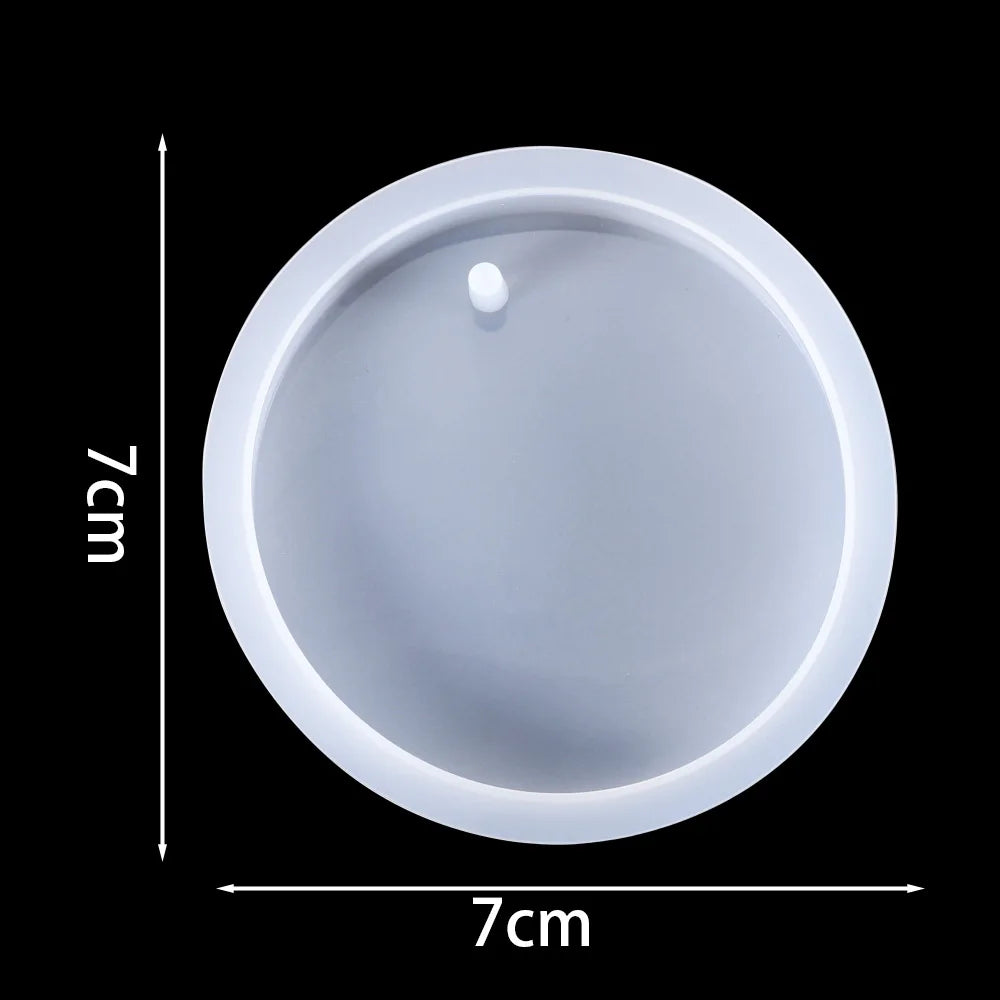 Round Pendants Silconne Mold Oval Necklace Pendant Epoxy Resin Mould for DIY Epoxy Resin Crafts Jewelry Making Tools