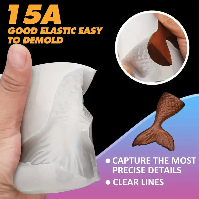 Silicone Mold Making Kit Platinum Translucent Liquid Silicone Rubber for Casting Resin Molds