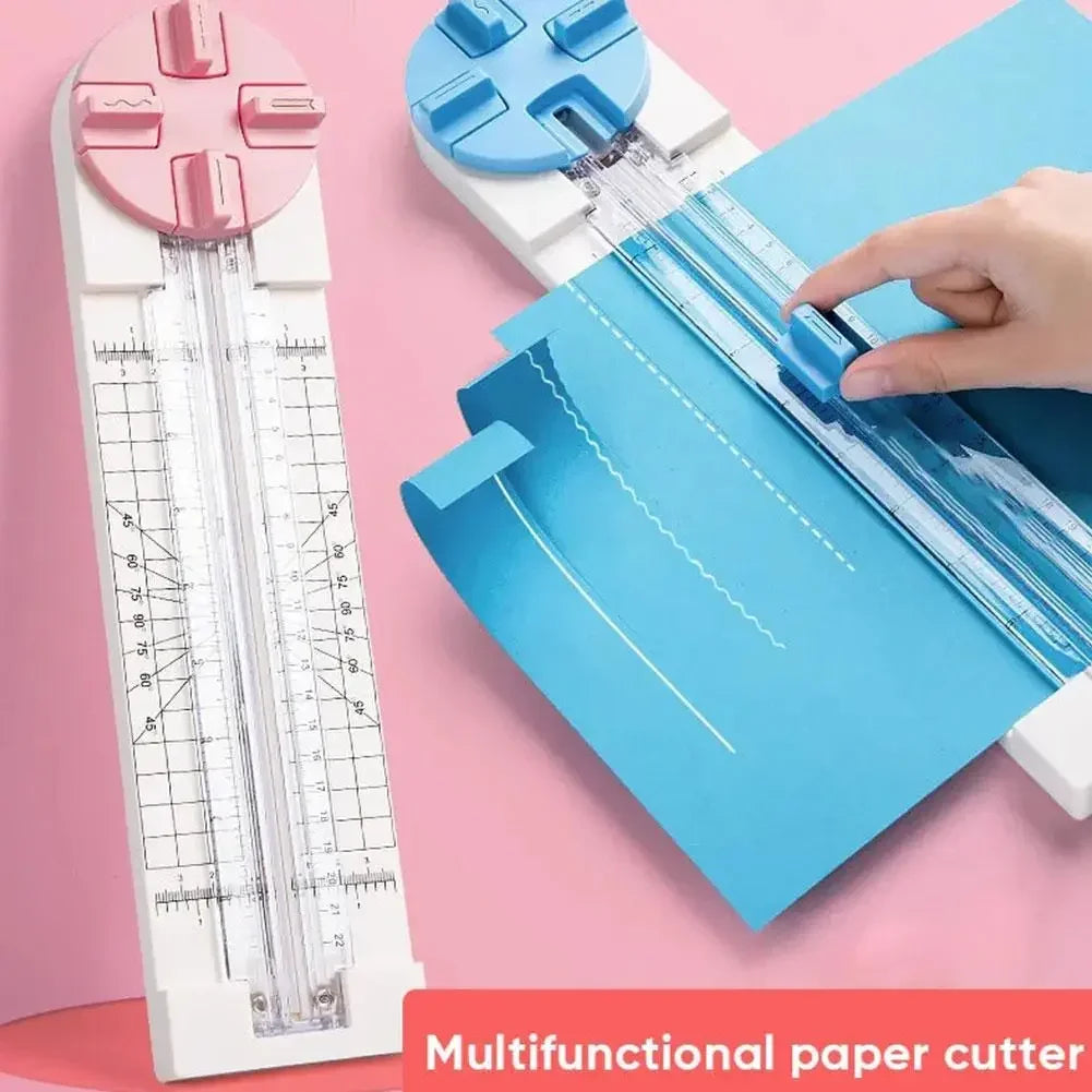 1 Pcs 4-in-1 Paper Cutter ID Photo Hand Account Art Office Paper Crafts Home Cutter Plastic Paper Small Cutter Multifunctio