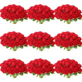 102 PCS Fake Roses Artificial Flowers Bulk Red Roses Silk Faux Rose with Stems for Wedding Flowers Decoration Valentine's Day B
