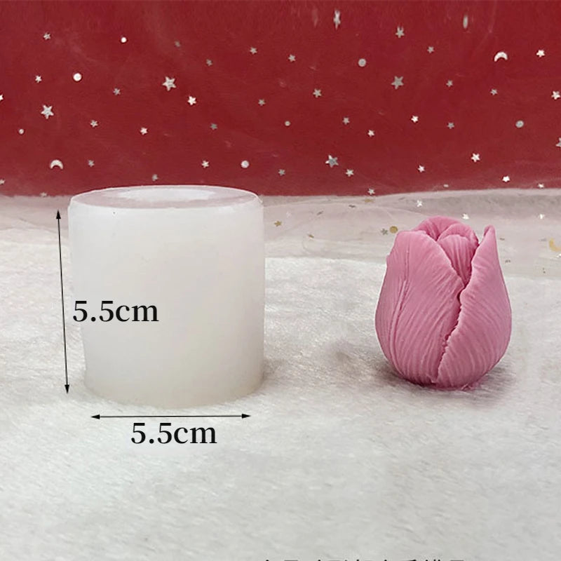 Large Peony Flower Silicone Candle Mold Diy Handmade 3D Rose Candle Soap Plaster Resin Cake Baking Tool Home Decoration Gift