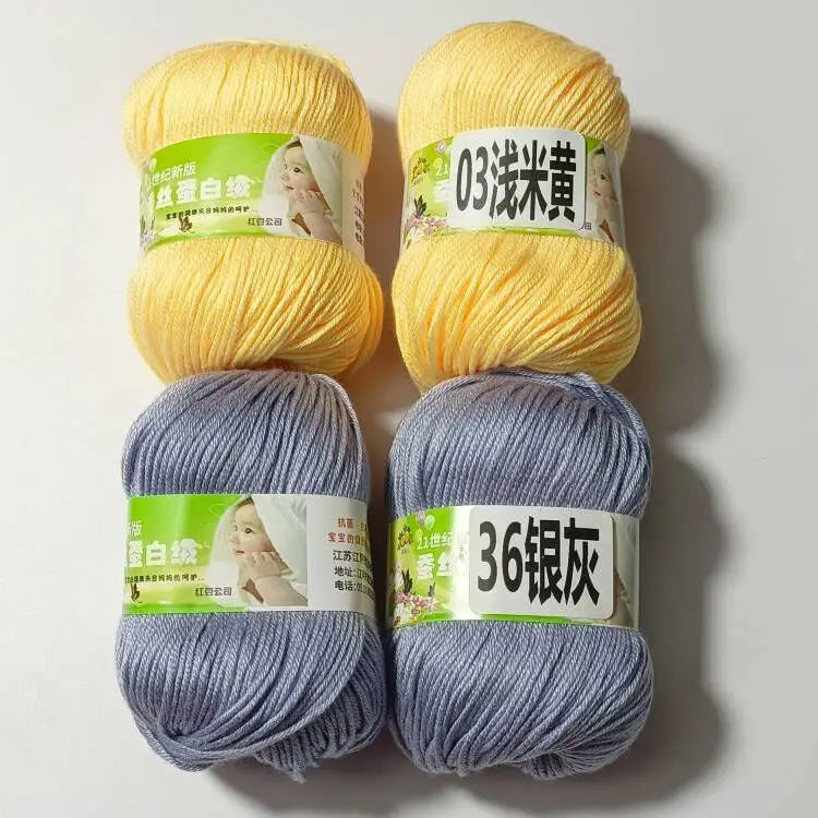 4PCS 200g Baby Cashmere Cotton Dot Yarn Soft Warm Lanas For Hand Knitting And Crochet Cloth milk cotton yarn