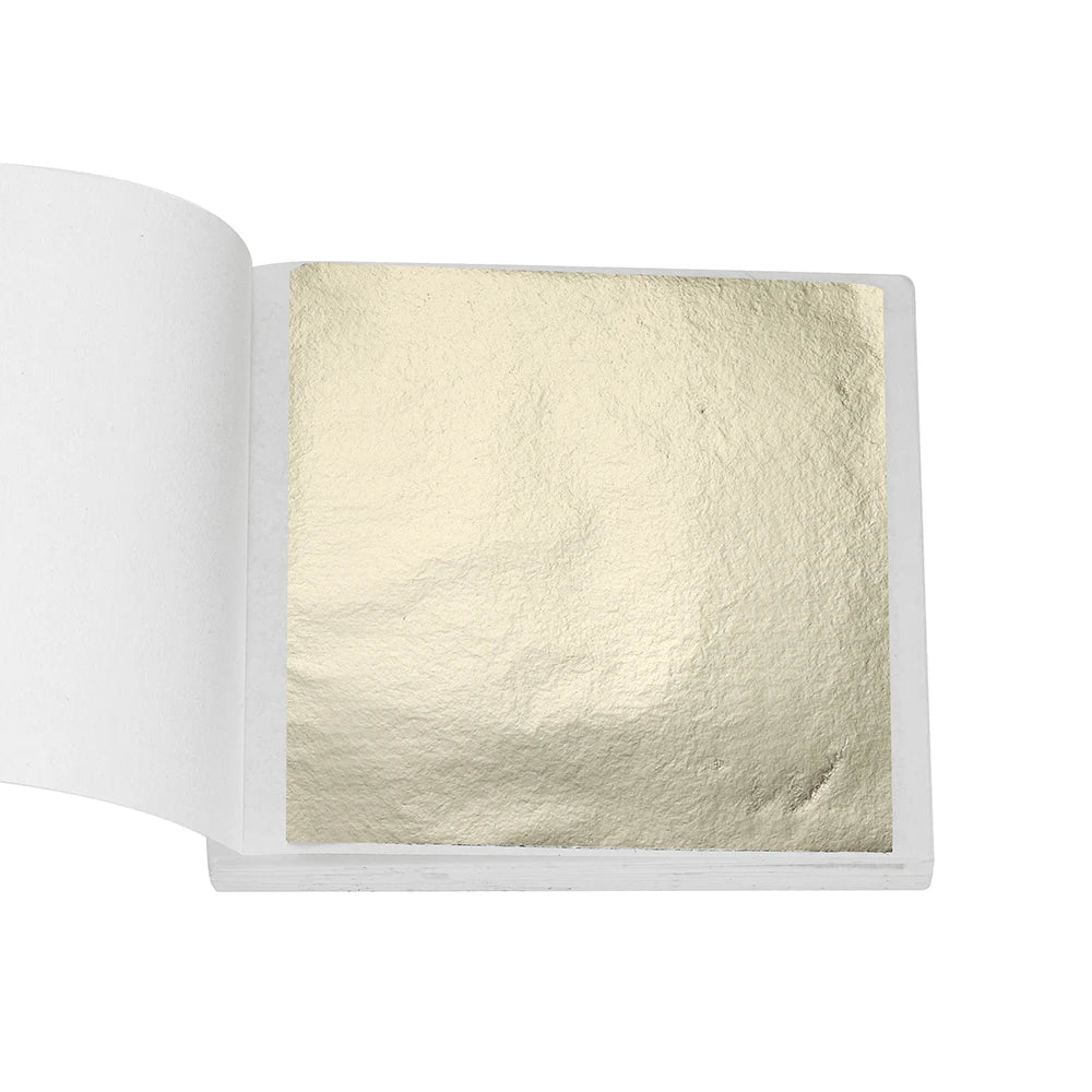 100Sheets Imitation Gold Foil Paper Leaf Gilding Epoxy Resin Fillings for DIY Epoxy Resin Mold Crafts Nail Art Home Decorations