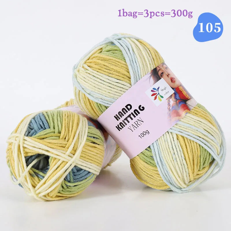 7-Strand Yarn, Multi-Colored Gradient Yarn