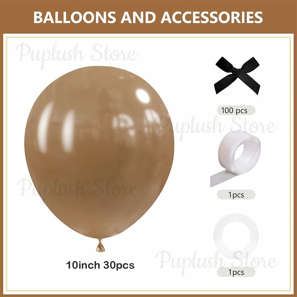 30Pcs Latex Balloons with Black Bow Coquette Bow Themed DIY Balloons Set for Boho Wedding Baby Shower Girls Birthday Party Decor