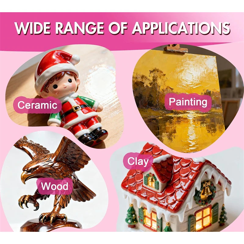 Clay Gloss Varnish Sealant Waterproof Prevent Clay Cracking DIY Crafts Protective Coating For Pottery Wood Acrylic Paintings