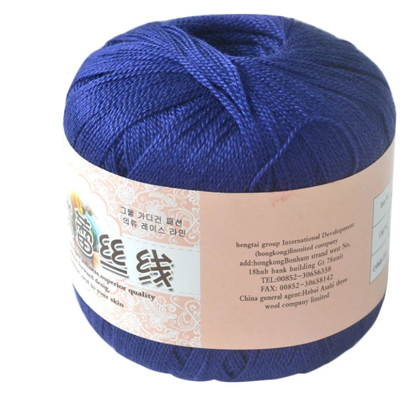 50g /roll 0.8mm Lace Thread Crochet Cotton Yarn Handmade DIY Line Fine Wool for Knitted Woven Sewing Accessories