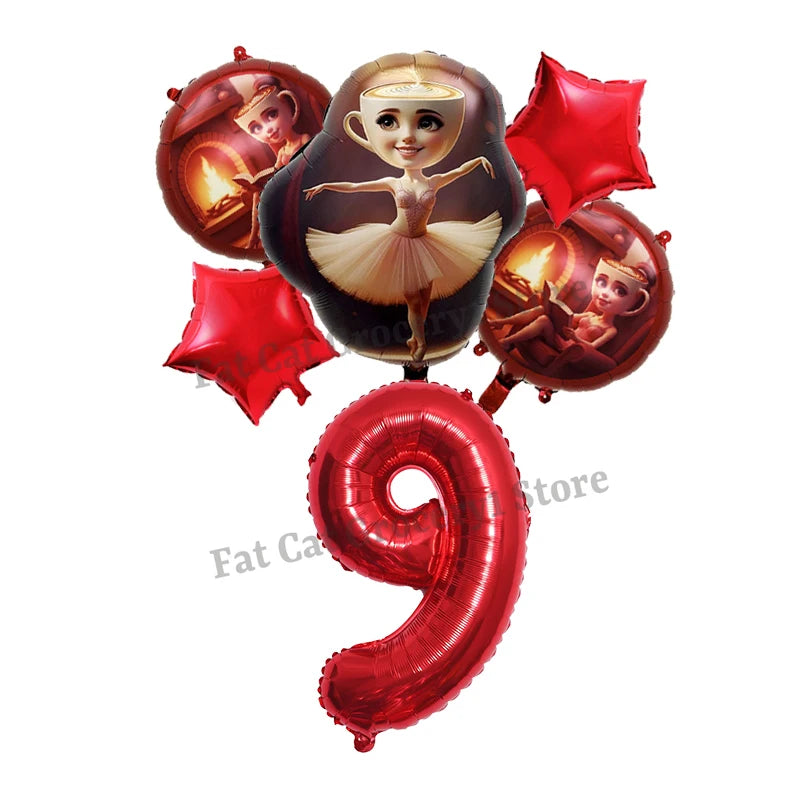 Italian Brainrot Birthday Balloons New Tralalero Tralala Digit 1-10 Ballons Gender Reveal Baby Shower Party Decoration Kids Gift