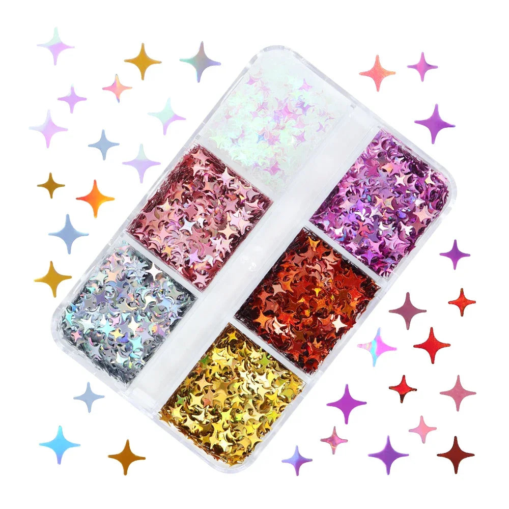 Holographic Glitter English Alphabet Flakes Resin Silicone Mold Filler Laser Letter Sequins For Epoxy Resin Filling Handmade DIY