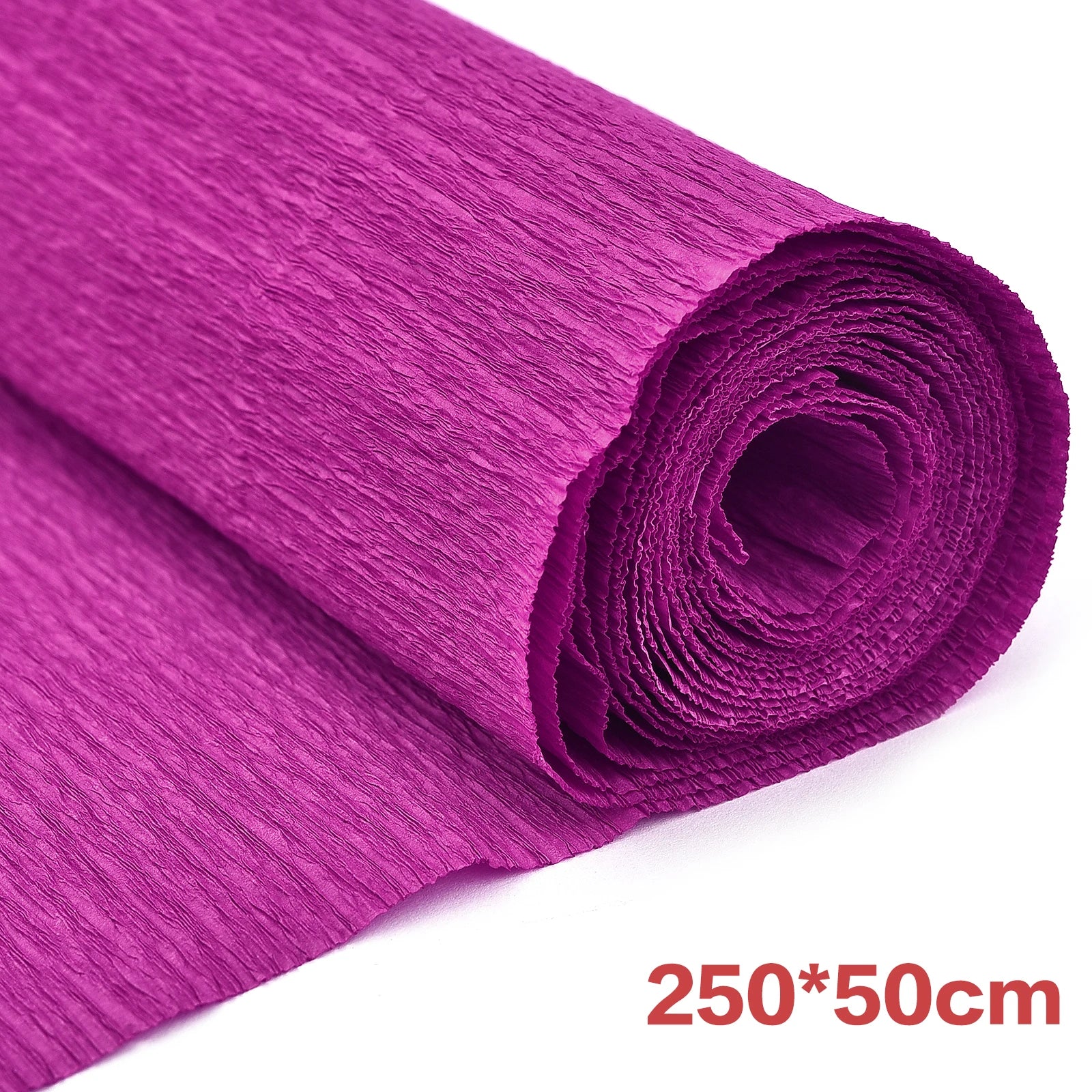 250x50cm Crepe Paper Colored Roll Origami Crinkled Crepe Paper Craft DIY Flowers Decoration Gift Wrapping Thickened Paper Craft
