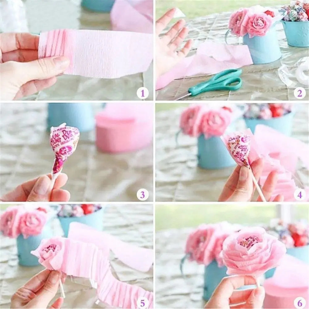 Streamer Roll Crinkled Papers Crepe Paper Scrapbooking Wedding Ceremony Decoration Birthday Party Handmade Craft