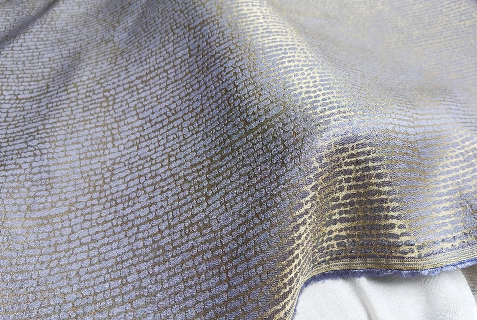 45'' Wide By Meter Heavy Silk Crepe Fabric Geometric Silk Viscose Material Wedding Evening Gown