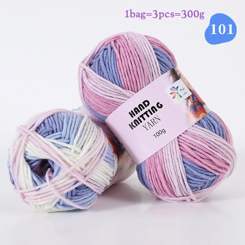 7-Strand Yarn, Multi-Colored Gradient Yarn