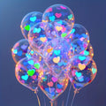 20 Neon Heart-shaped Balloons,reactive Latex Party Decoration, Suitable for Valentine's Day, Halloween,glowing Party Decorations