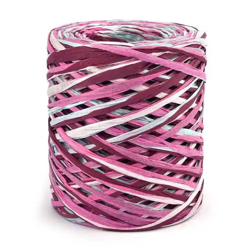 100M Natural Raffia Straw Yarn for Knitting Crocheting Paper Threads Friendly Paper Yarn DIY Handmade Summer Sunhat Beach Bag