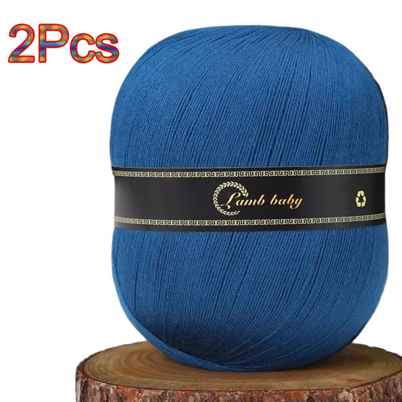 2Pcs Silk Cotton Yarn hand knitting Thin Lace yarn for Crocheting knit Sweater Shawls Scarves hat line Crochet amigurmi thread