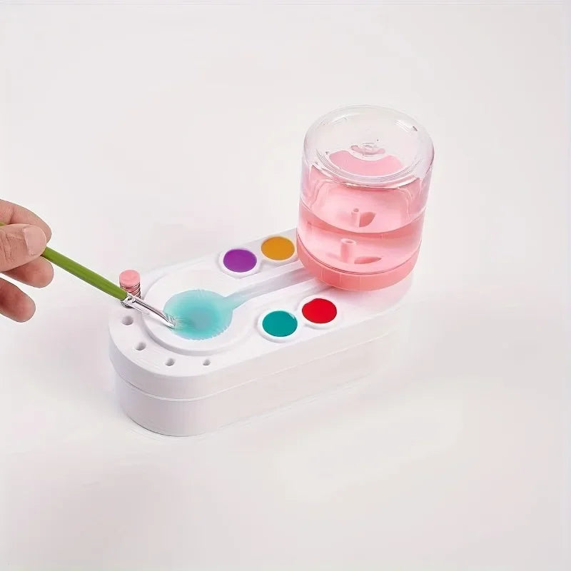 Paintbrush Cleaner, Art Tool, Water Droplet with Water Circulation System for Watercolor Brushes (Used by Students and Artists)