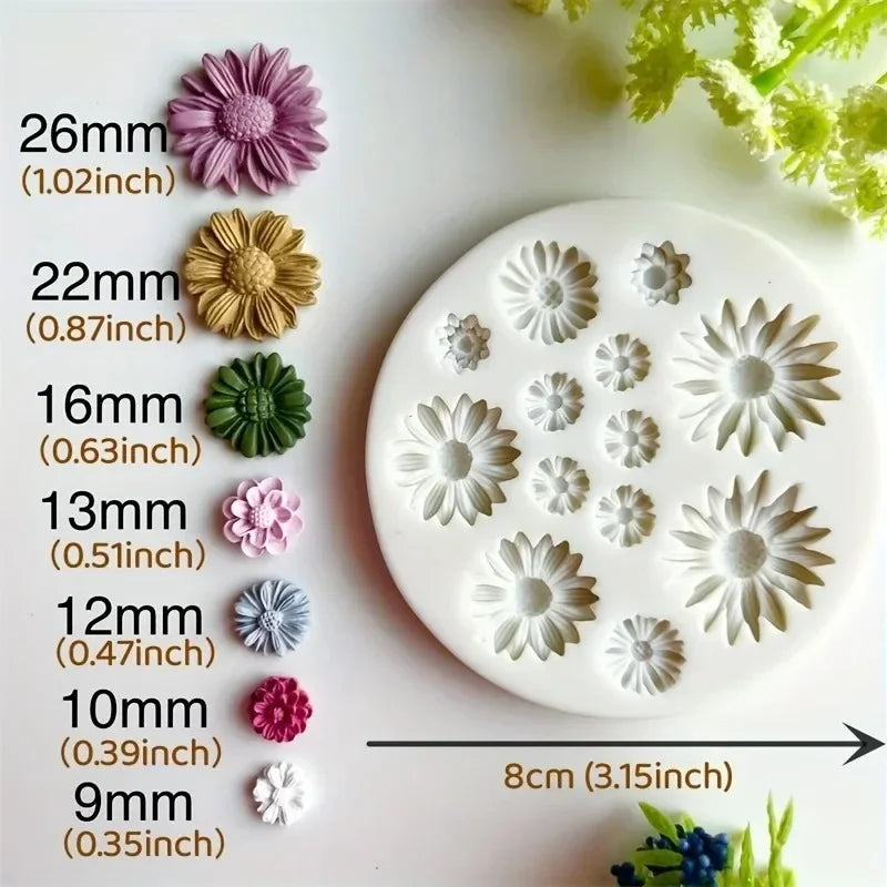 1pc Flower Silicone Candle Mold Daisy Aromatherapy Soap Mold DIY Earring Pendants Making Clay Craft Moulds Handmade Candle Mold