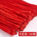 100pcs 30cm Chenille Stems Stick Cleaners Kids Educational Toys Handmade Colorful Chenille Stems Pipe for DIY Craft Supplies