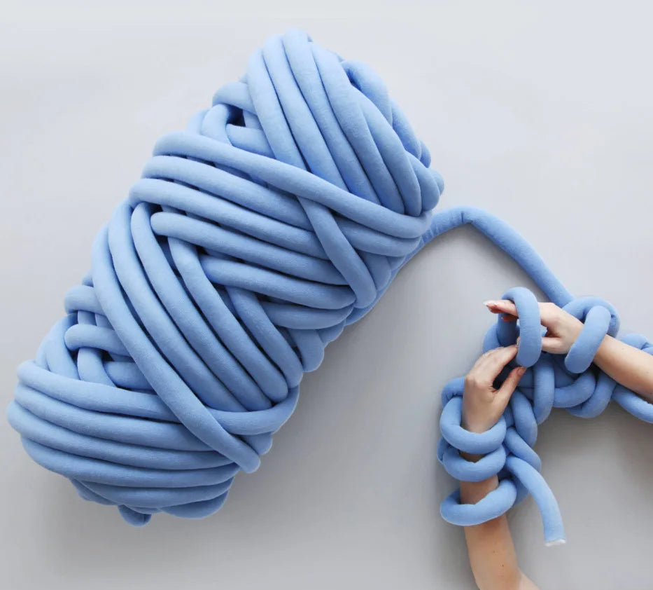 1KG Thick Super Bulky Chunky Yarn for Hand Knitting Crochet Soft Big Cotton DIY Arm Knitting Roving Spinning Yarn for Blanket