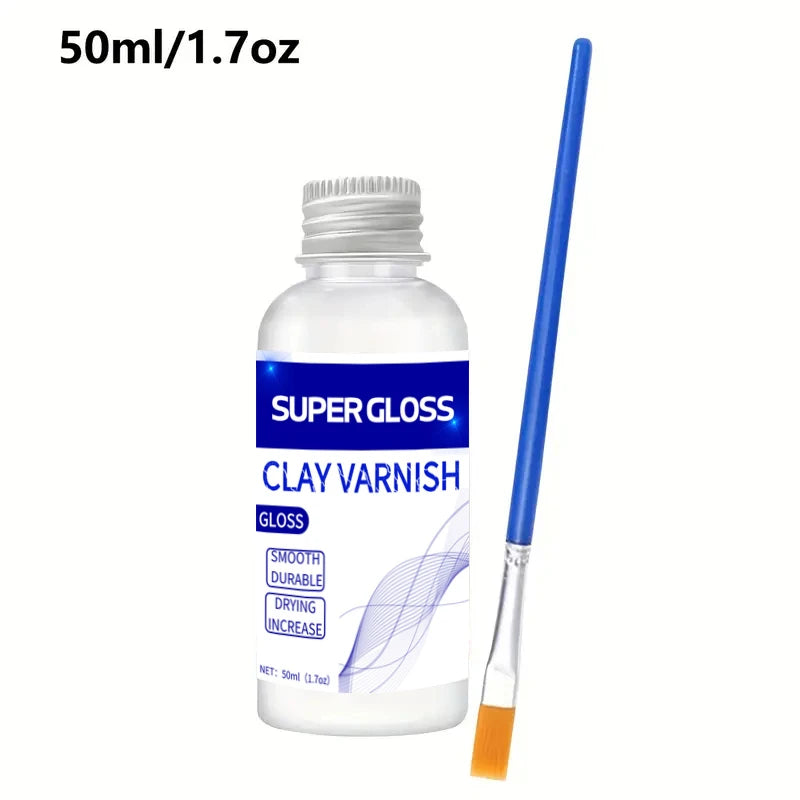 Clay Gloss Varnish Sealant Waterproof Prevent Clay Cracking DIY Crafts Protective Coating For Pottery Wood Acrylic Paintings