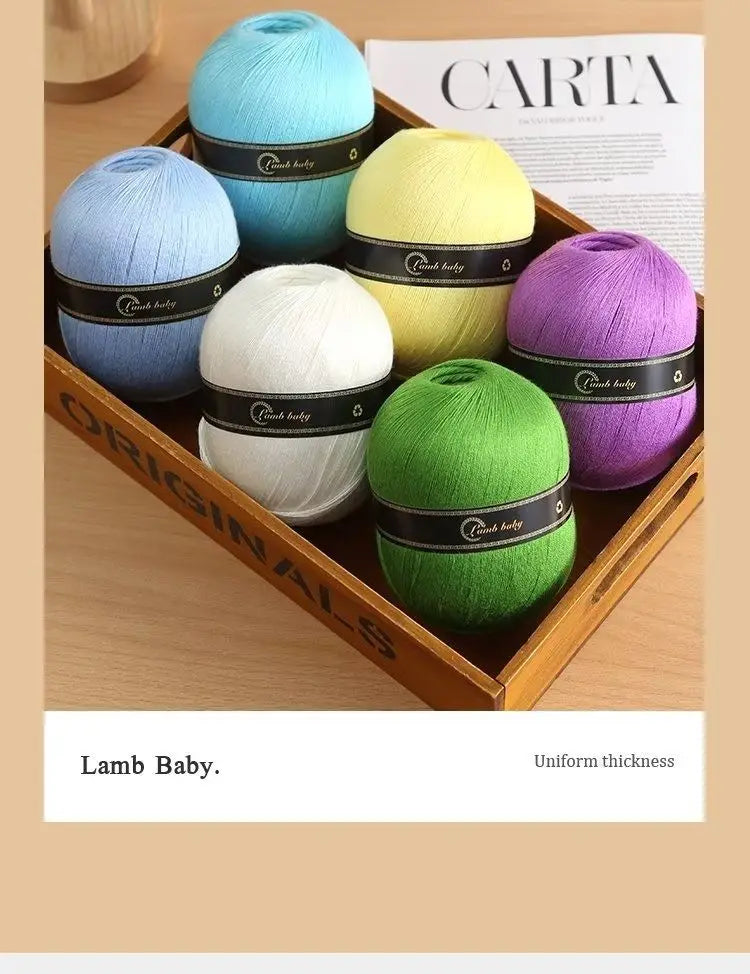 150g Pure Silk Cotton Thread Lace Thread Soft Summer Thread Pure Cotton Hand Woven DIY Half Sleeve Hat Scarves Sweater Wholesale