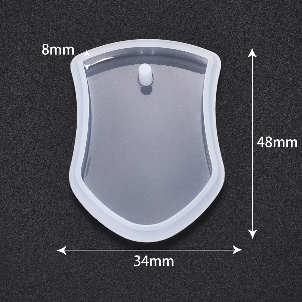Resin Keychain Pendant Mold Square Irregular Shape Rectangular Hanging Silicone Mould Jewelry DIY Hand Crafts Gifts Decoration