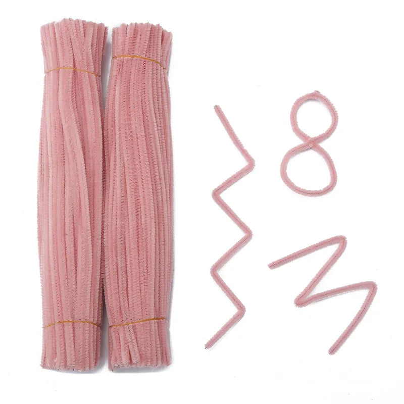 Chenille Stems Stick Cleaners Macaron Color Kindergarten Kids DIY Handmade Materials Festival Decoration Accessory 50/100pcs