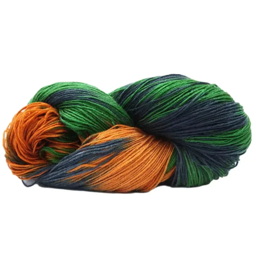 Easy To Use Diy Handmade Acrylic Yarn Baby Sweater Crochet Yarn Durability Rainbow Segment Scarf Package Content