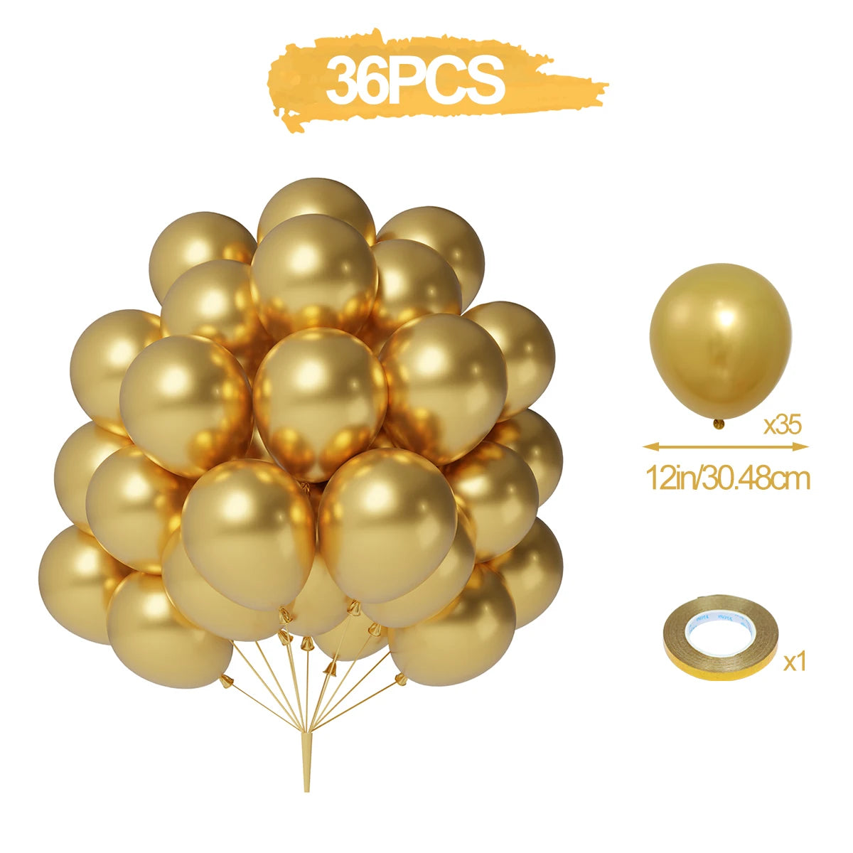 Metallic Balloons Latex Balloon Gold Confetti Balloons for Birthday Weddings Graduation Balloons Christmas Baptism Party Baloons