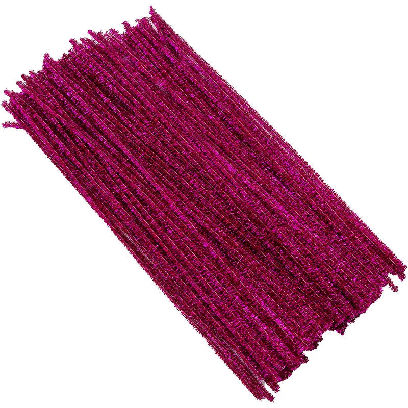 100pcs Colorful Chenille Stems Stick Toys DIY Strips for Simulation Flowers Christmas Tree Handmade Kids Educational Toys DIY