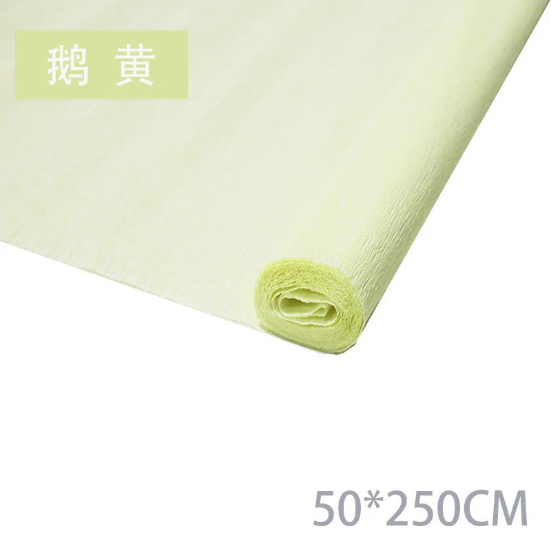 Color Handmade Crepe Paper Diy Paper Flower Material Gift Paper Roll Edge Paper Kindergarten Handmade Flower Origami