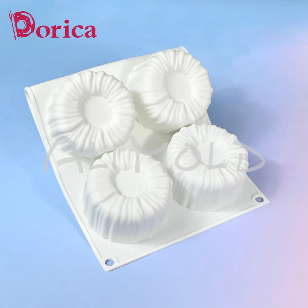 French Cake Silicone Moulds Pudding Chocolate Mousse Cake Molds Cake Decorating Tools DIY Plaster Soap Candle Mould Baking Pans