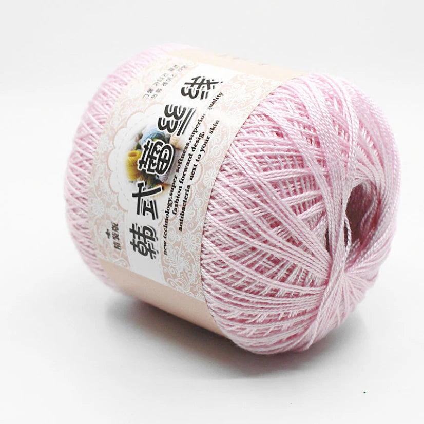 50g /roll 0.8mm Lace Thread Crochet Cotton Yarn Handmade DIY Line Fine Wool for Knitted Woven Sewing Accessories