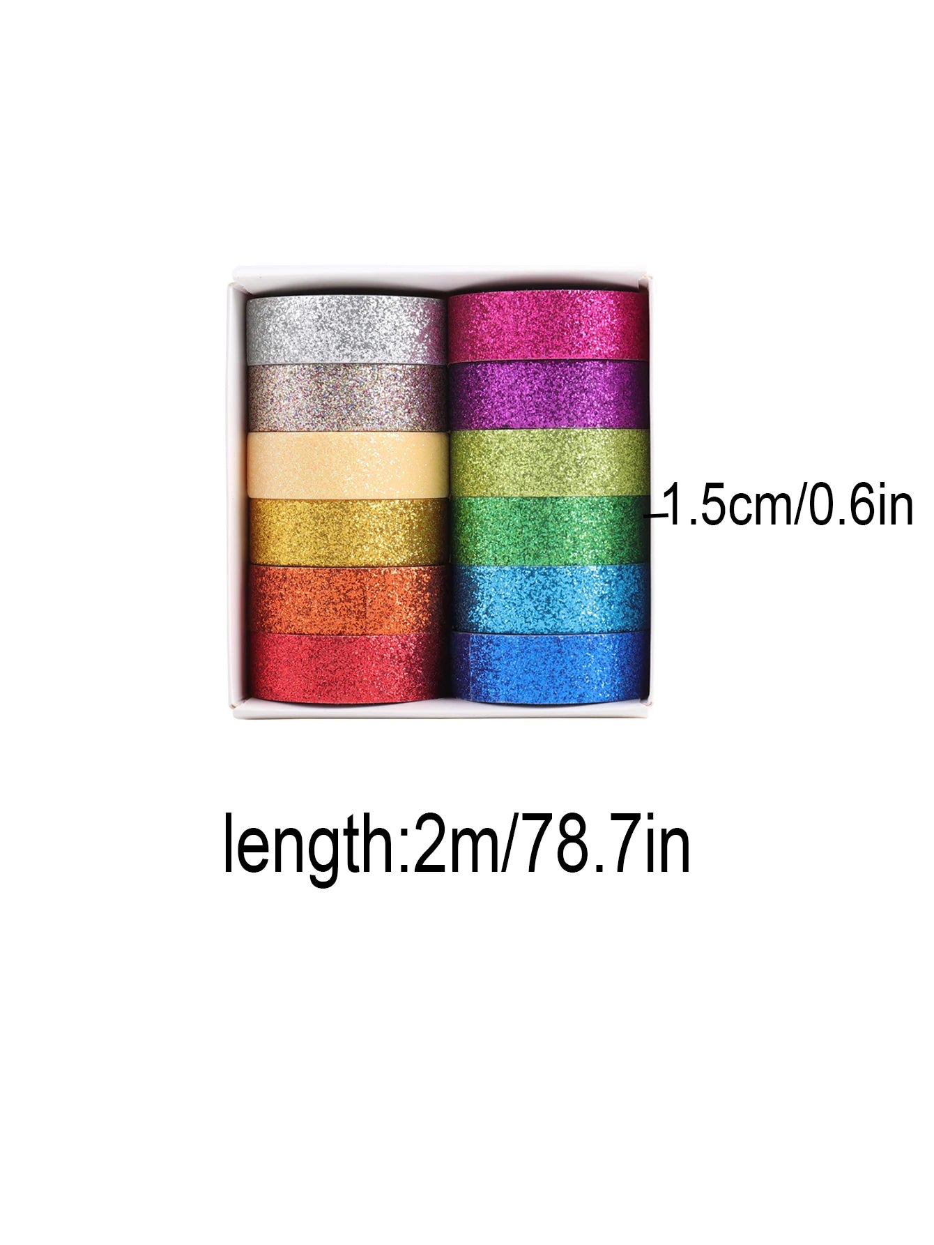 12 rolls/box of exquisite shiny dusting washi tape, DIY diary, scrapbook, photo album decoration tape, gifts for friends