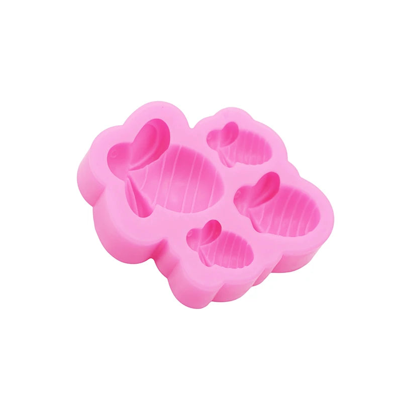 GJ-75 Cartoon Mini Bee Shoes and Clothing Decorative Accessories Drip Mold Chocolate Cookies Cake Dessert Decorative Molds