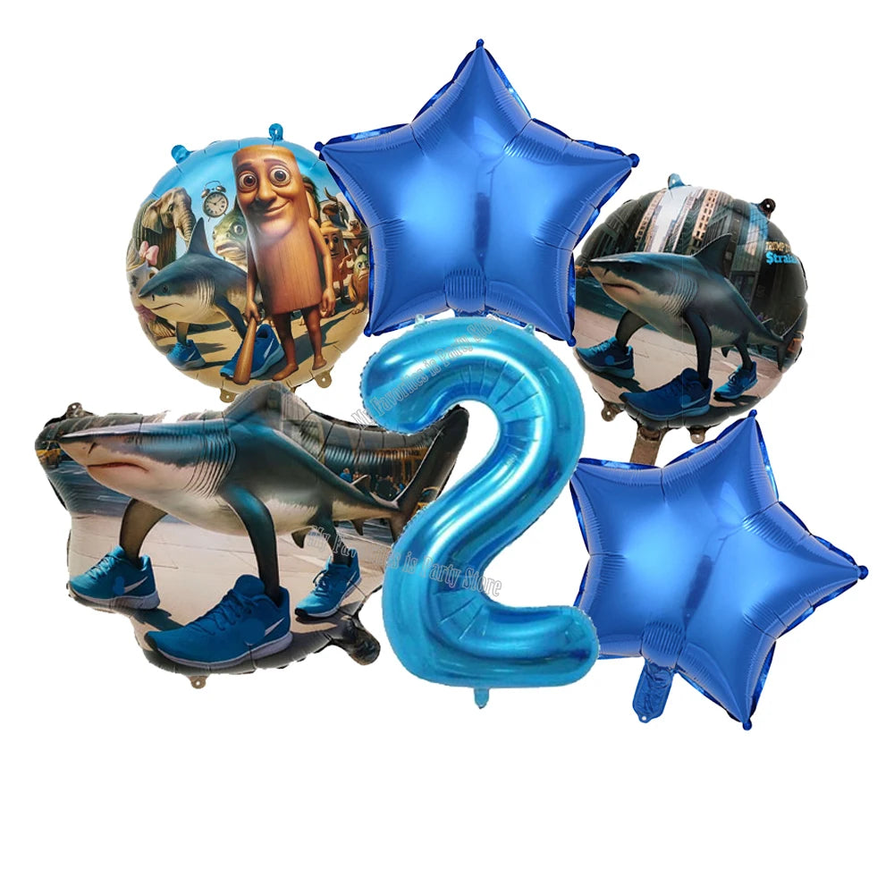 Italian Brainrot Balloon Set Baby Shower Party Ballons Tralalero Tralala TungTungTungSahur Balloons Decoration Photographic Prop