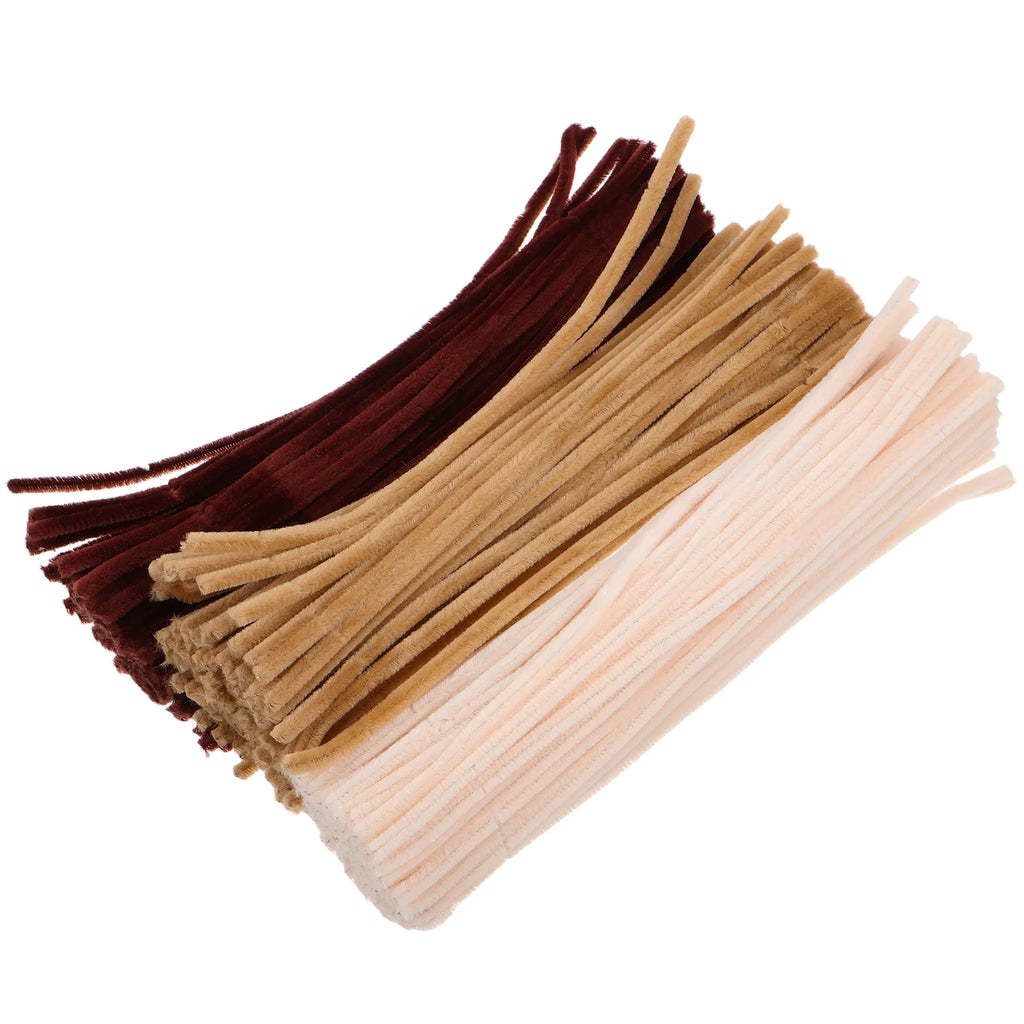 300 Pcs Chenille Stems Craft Supplies Pipe Cleaners Solid Color Fuzzy Twisting Sticks Diy Art Activity Kids Educational